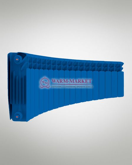 Rifar Alum Flex Ral 350 - цветной алюминиевый радиусный радиатор с боковым подключением