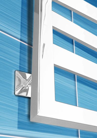 Tempra White - белый дизайн полотенцесушитель с широким профилем прямоугольного сечения