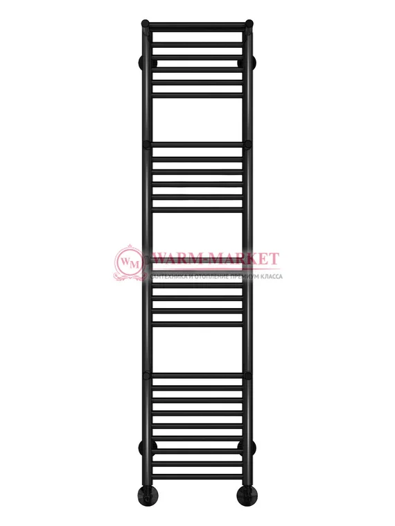 Аврора П27-1 - электрический полотенцесушитель с полками, черный