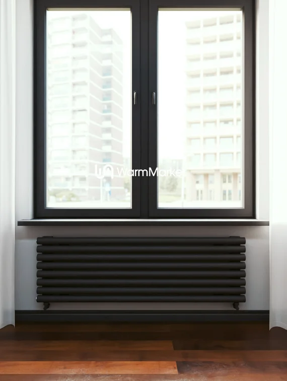 Bareng Monte Z 600 - горизонтальный трубчатый радиатор шириной 600 мм, нижнее разнесенное подключение