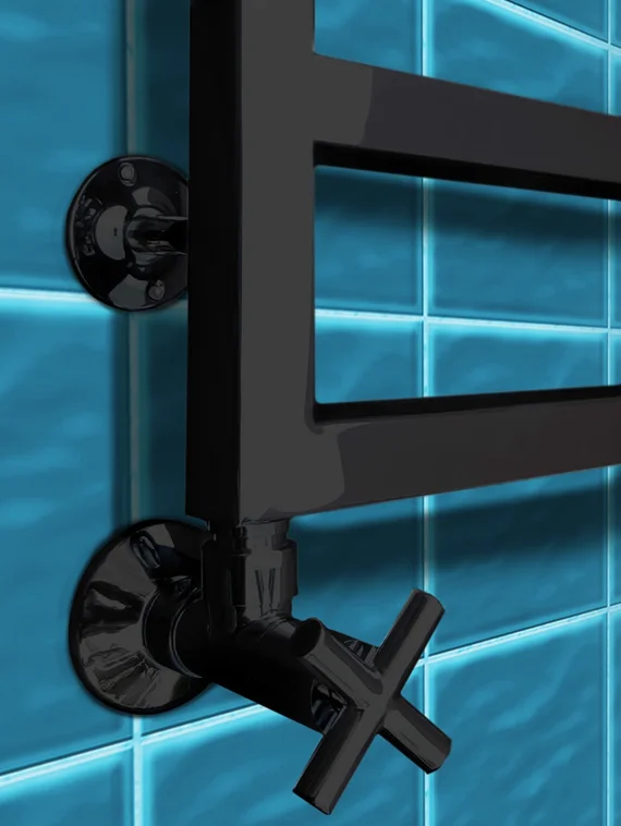 Corsica Black - черный дизайн полотенцесушитель оригинальной формы