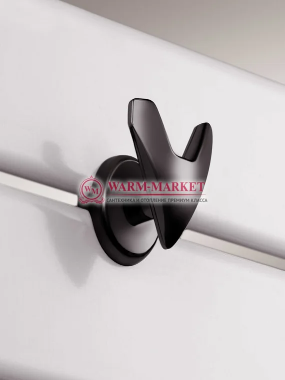 Крючок v-образный для полотенцесушителей и радиаторов черного цвета.