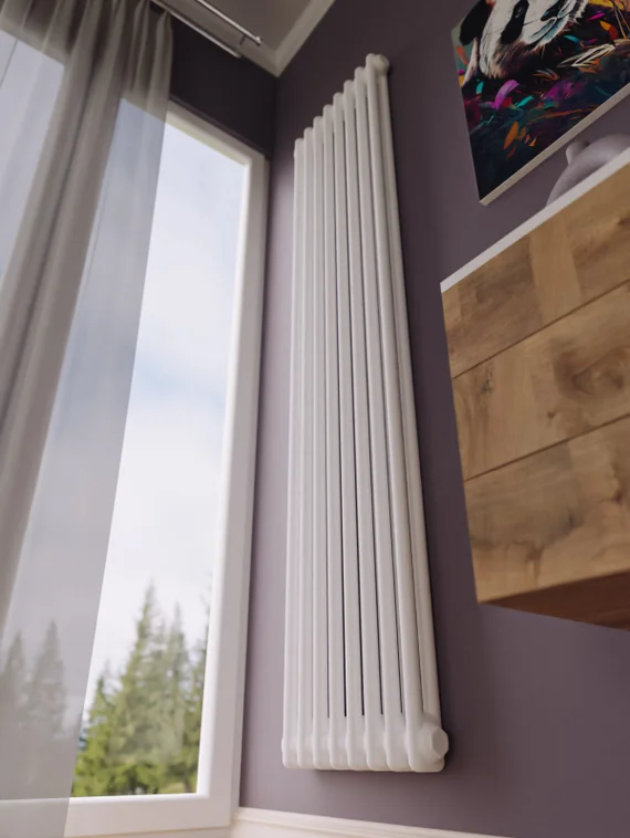 Bronto Pipe 2180 - двухтрубный трубчатый радиатор высотой 1800 мм, боковое подключение