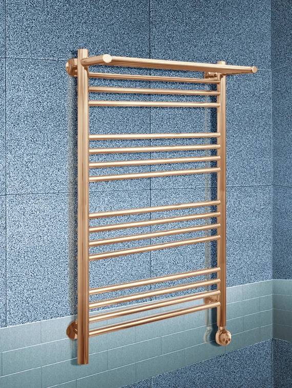 Bogema EP - электрический полотенцесушитель с греющей полкой бронзового цвета