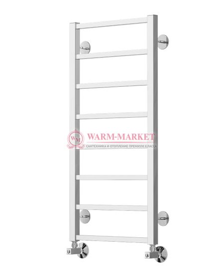 Контур П8-2 - водяной полотенцесушитель, нижнее подключение, черный