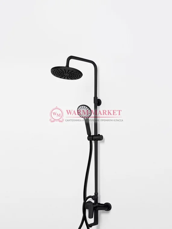 Душевой комплект со смесителем черный A16601-Bl