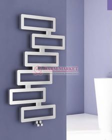 Дизайнерский полотенцесушитель из матовой полированной нержавеющей стали Domino Carisa