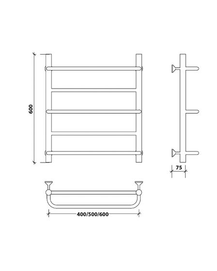 Водяной полотенцесушитель Secado Верона 1 из нержавеющей стали