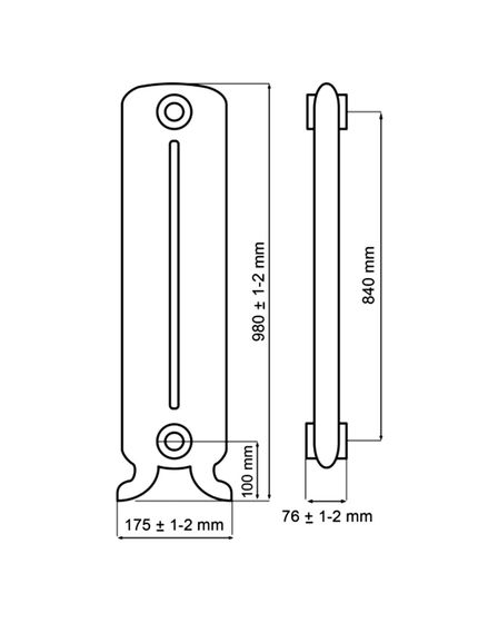 Чугунный радиатор HeatWave Mangus 980