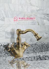 Elg Bronze 011 - бронзовый смеситель для биде двухвентильный