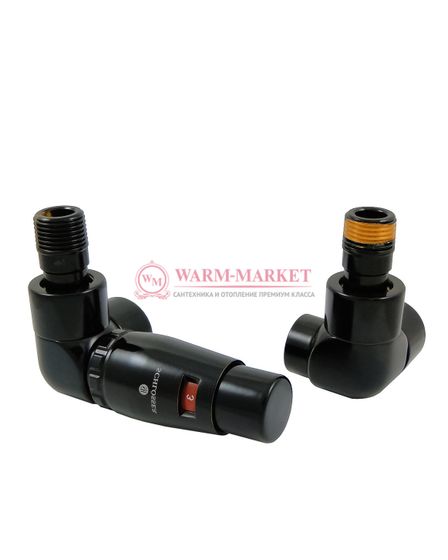 Комплект термостатический Lux 6037 Черный 9005