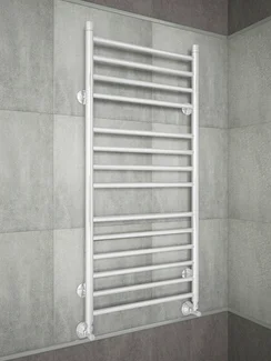 Avrora White - белый полотенцесушитель из нержавеющей стали.