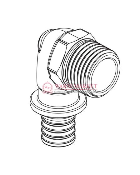 Угольник-переходник REHAU с наружной резьбой 20-R 3/4