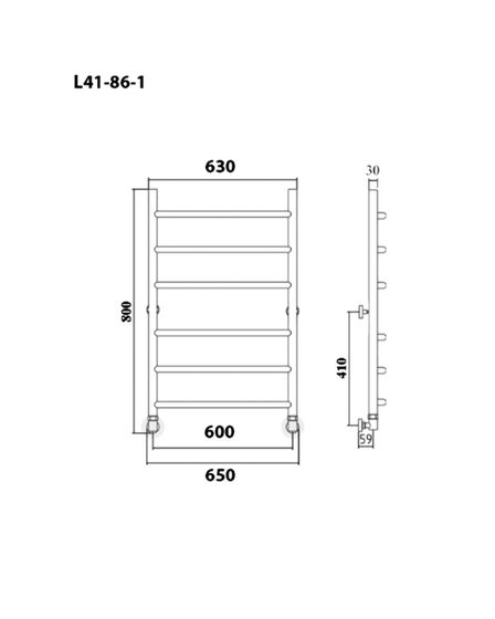 Galant 1 (дуга) - водяной полотенцесушитель из нержавеющей стали