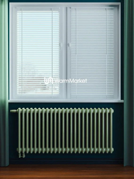 Bareng Softy 2080 - двухтрубный трубчатый радиатор высотой 800 мм, нижнее подключение с термостатикой