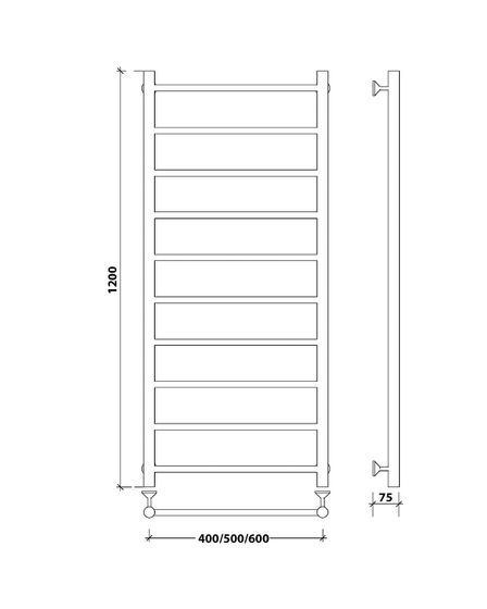 Водяной полотенцесушитель Secado Триада 1 из нержавеющей стали