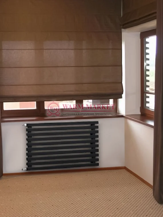 StrongHot H 40х40 - горизонтальный стальной трубчатый радиатор шириной 600 мм, 8 секций