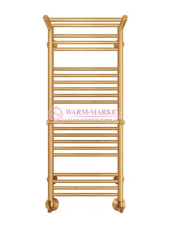 Аврора П20-2 - водяной полотенцесушитель с двумя полками, нижнее подключение, цвет бронза