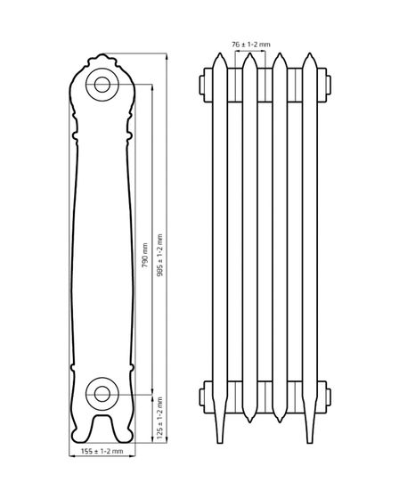 Чугунный радиатор HeatWave  Imperia 985