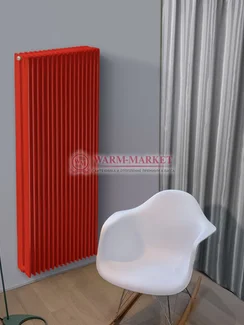 Paralleli v 2 1750 шаг 25 вертикальный трубчатый радиатор из прямоугольного профиля красного цвета