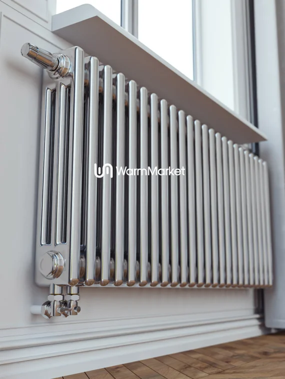Axxinot Sentir Chrome 3050 - стальной трубчатый радиатор, нижнее подключение с термовентилем N69 твв