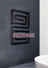 Garmonia l Black- дизайнерский черный полотенцесушитель из квадратного профиля