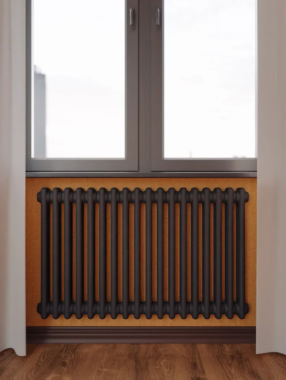 Bronto Pipe 2040 - двухтрубный трубчатый радиатор высотой 400 мм, нижнее подключение с термостатикой