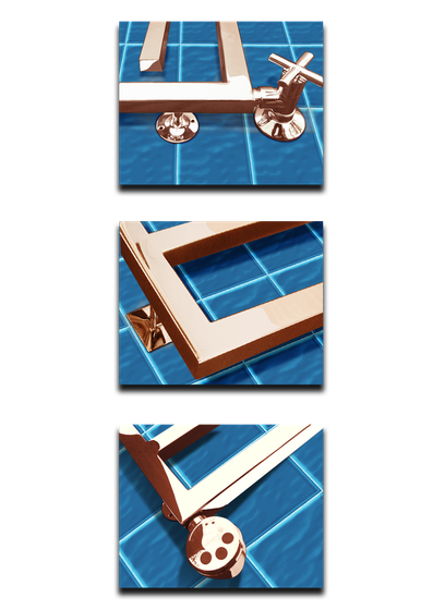 Corsica Bronze - бронзовый  дизайн полотенцесушитель оригинальной формы