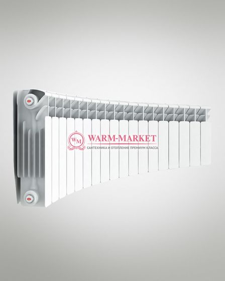 Rifar Alum Flex 350 - алюминиевый радиусный радиатор с боковым подключением