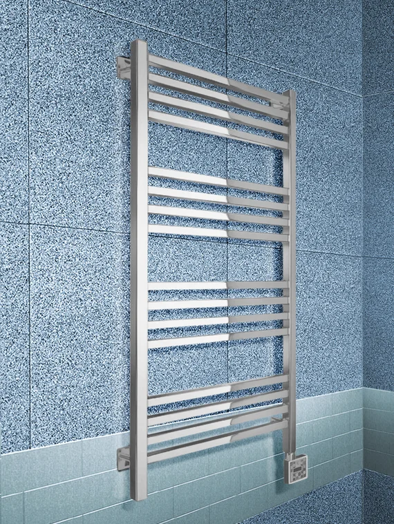 Modus E - электрический полотенцесушитель с квадратным профилем белого цвета