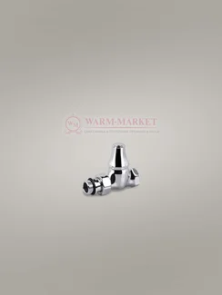 Прямой клапан "ретро" для подключения чугунного радиатора 1/2", хром