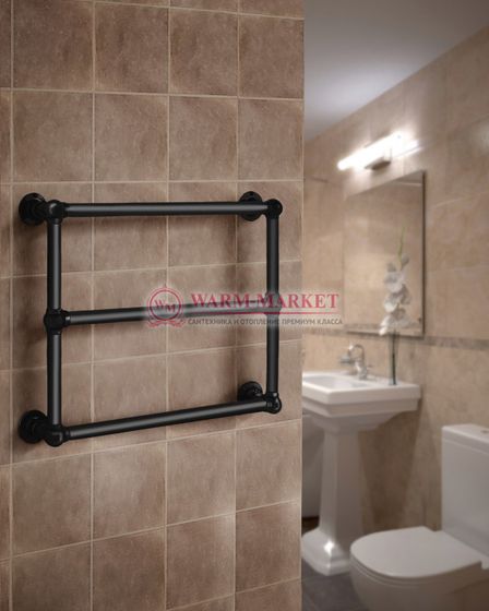 Полотенцесушитель Warmer Bomond в ретро стиле 500х500 мм, 3 перекладины