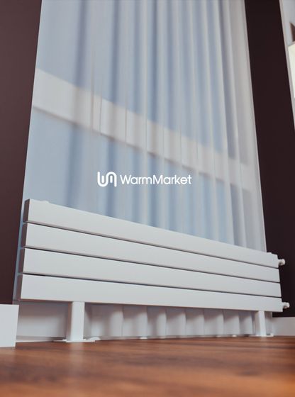 Bareng Temper ZN 1250 - напольный трубчатый радиатор шириной 1250 мм, боковое подключение