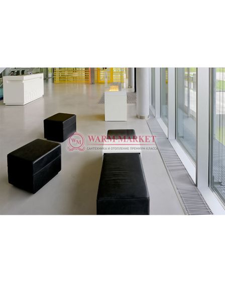 Внутрипольный конвектор Katherm QK шириной 215 мм с линейной решеткой