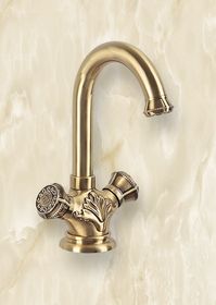 Ita De Lux  - бронзовый смеситель на раковину в стиле ретро