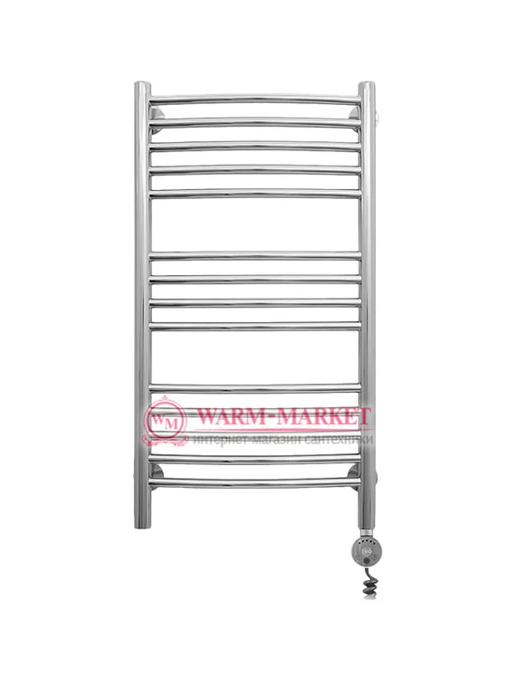 Mini 800х400 - узкий электрический полотенцесушитель из нержавеющей стали 400 мм. шириной цвет хром.