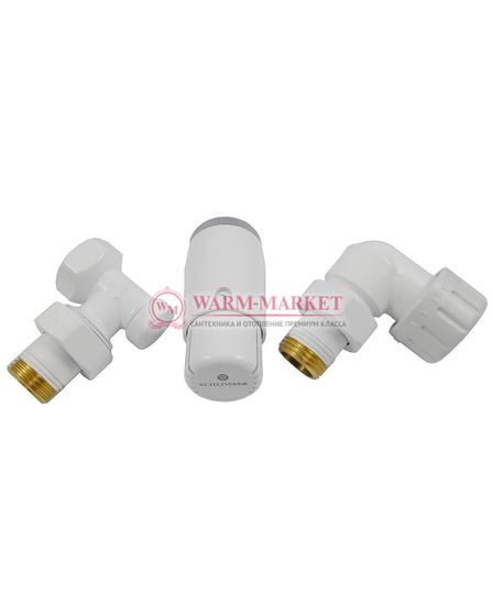 Комплект трехосевой правый Standard Mini DN15 GZ1/2 x GW1/2 с головкой Мини M30x1,5 Белый