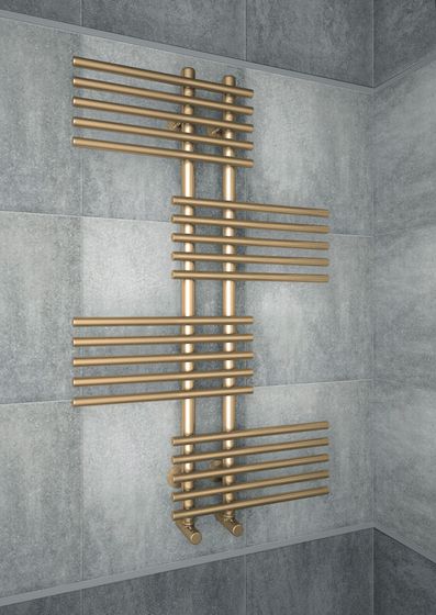 Europa E- электрический дизайн-полотенцесушитель под бронзу.