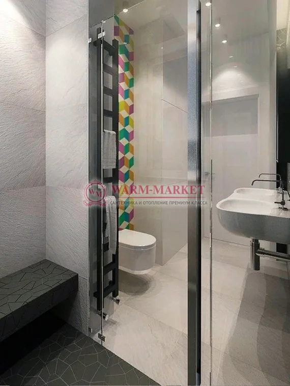 Quadro Q11 Easy - водяной дизайн-полотенцесушитель из нержавеющей стали