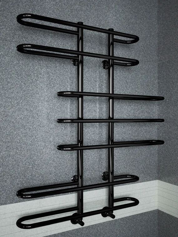 Diana black-черный полотенцесушитель из нержавеющей стали