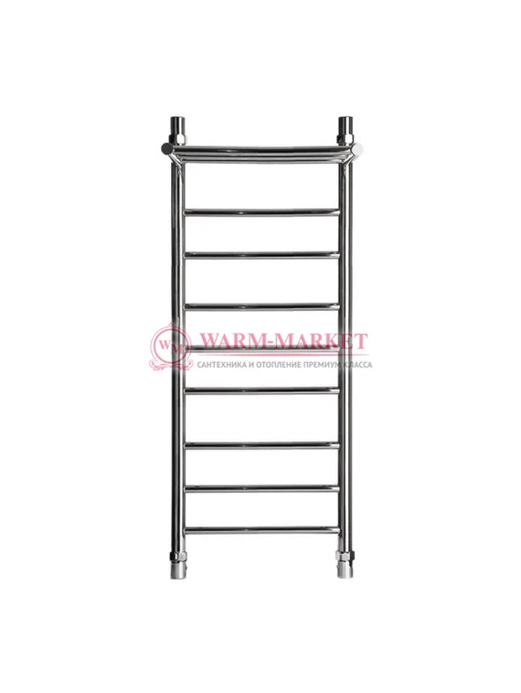 Galant 4 (прямой) - водяной полотенцесушитель с полкой из нержавеющей стали