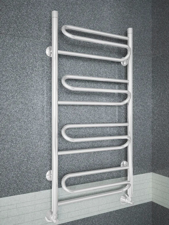 Upiter White - белый полотенцесушитель с увеличенным пространством  для сушки.