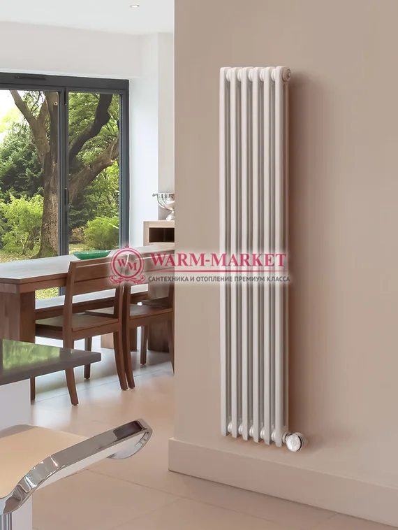 Delta Electric 1800, 6 секций,  2 трубный - электрический вертикальный трубчатый радиатор