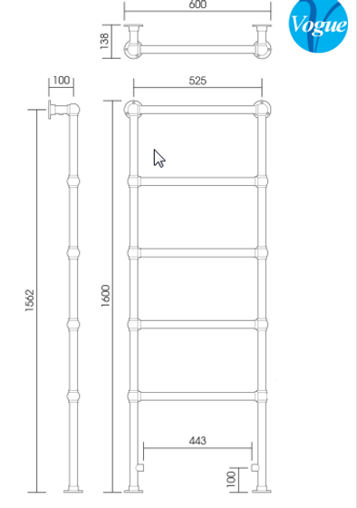 VOGUE YORK - английский  полотенцесушитель