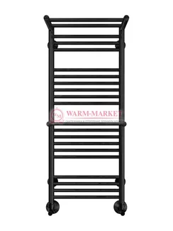 Аврора П20-2 - водяной полотенцесушитель с двумя полками, нижнее подключение, черный