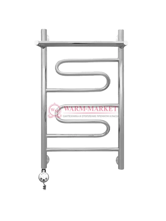 Virazh-2 - электрический дизайн-полотенцесушитель с полкой