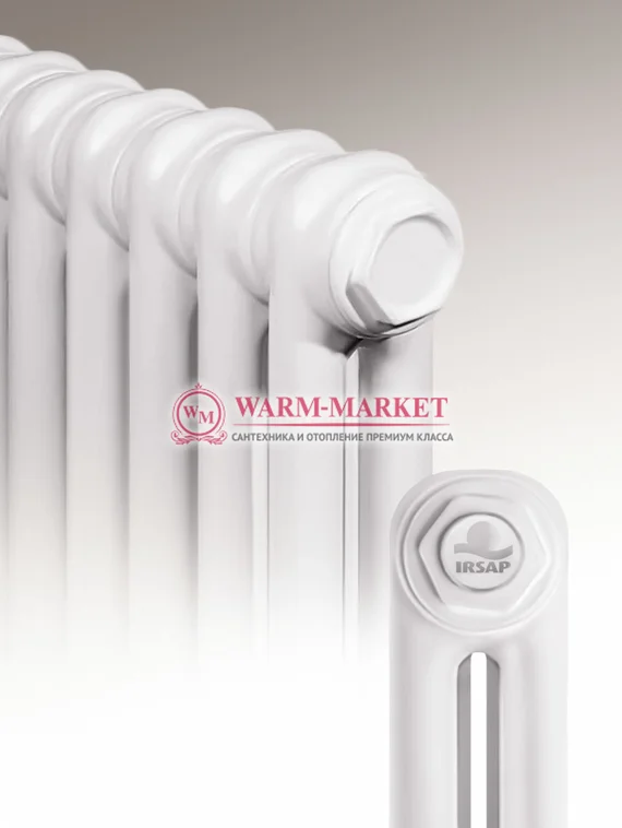 Вертикальный трубчатый радиатор, двухтрубный с нижним подключением
