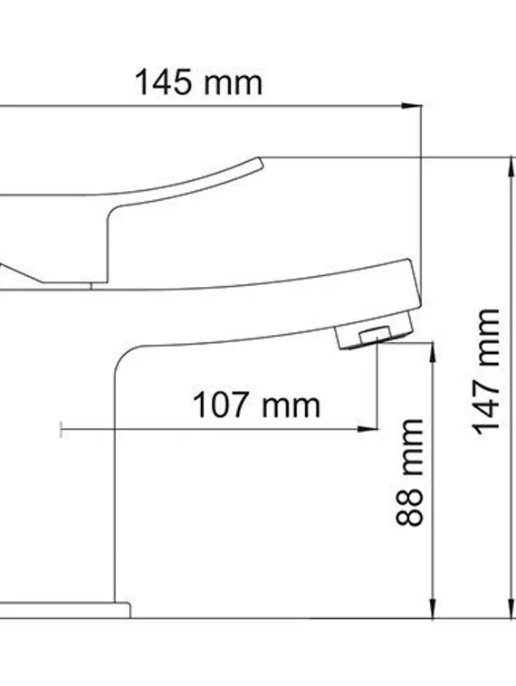 Смеситель для умывальника черный Aller 1064-Bl