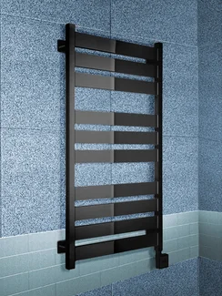 Centurion Black E - черный электрический полотенцесушитель, 600х600 мм