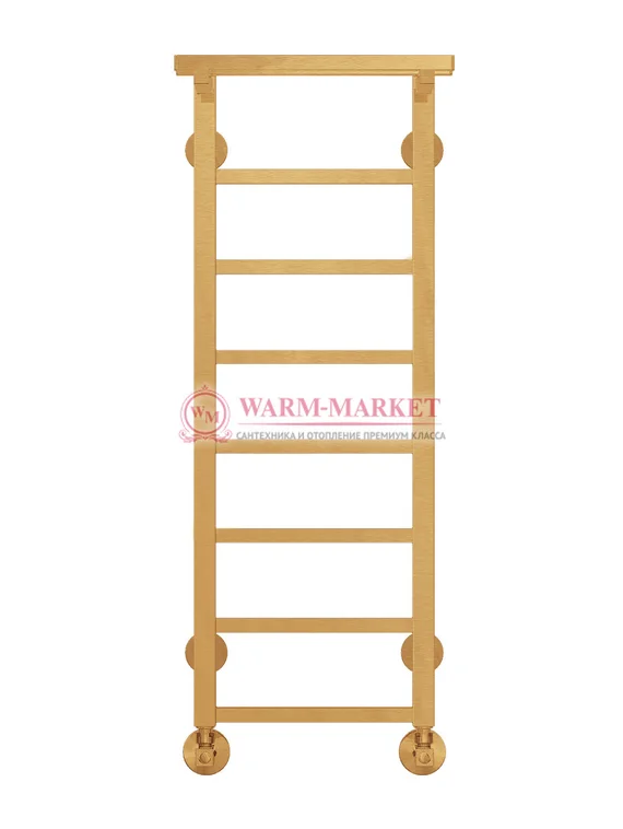 Контур П8-1 - водяной полотенцесушитель с полкой, нижнее подключение, цвет бронза